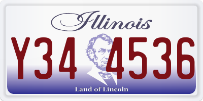 IL license plate Y344536