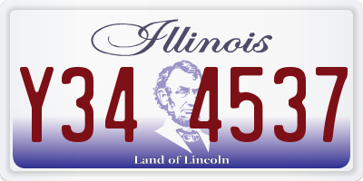 IL license plate Y344537