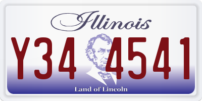 IL license plate Y344541