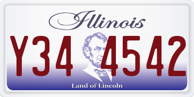 IL license plate Y344542