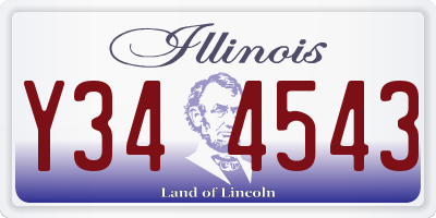 IL license plate Y344543