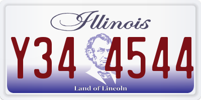IL license plate Y344544