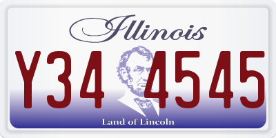 IL license plate Y344545