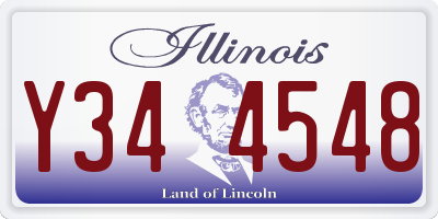 IL license plate Y344548