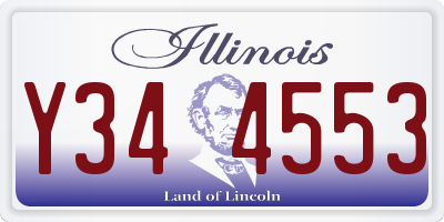 IL license plate Y344553