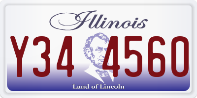 IL license plate Y344560