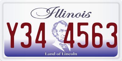 IL license plate Y344563