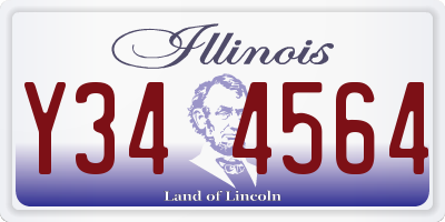 IL license plate Y344564