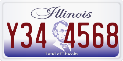 IL license plate Y344568