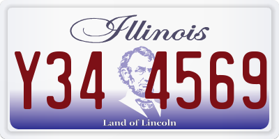 IL license plate Y344569