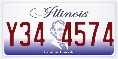 IL license plate Y344574