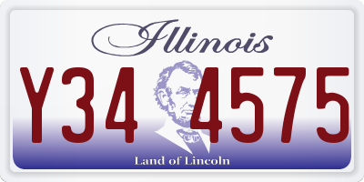 IL license plate Y344575