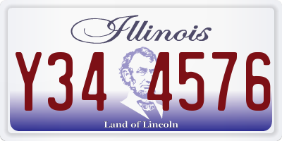 IL license plate Y344576