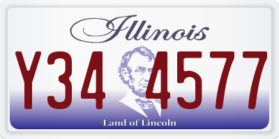 IL license plate Y344577