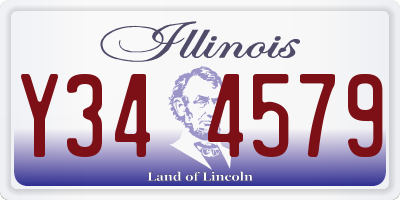 IL license plate Y344579