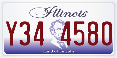 IL license plate Y344580