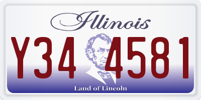 IL license plate Y344581