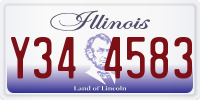 IL license plate Y344583