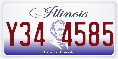 IL license plate Y344585