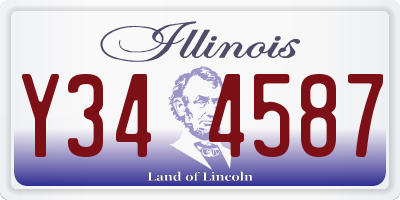 IL license plate Y344587