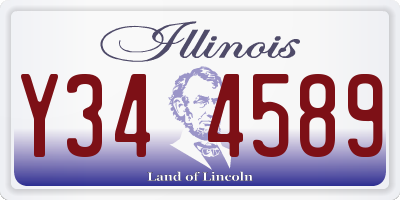 IL license plate Y344589