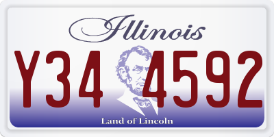 IL license plate Y344592
