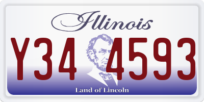 IL license plate Y344593