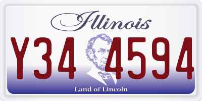 IL license plate Y344594