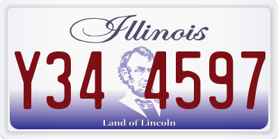 IL license plate Y344597
