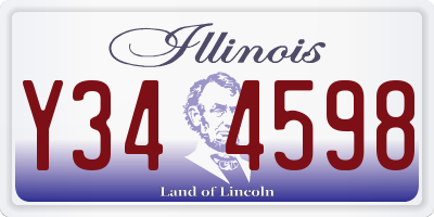 IL license plate Y344598