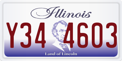 IL license plate Y344603