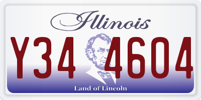 IL license plate Y344604