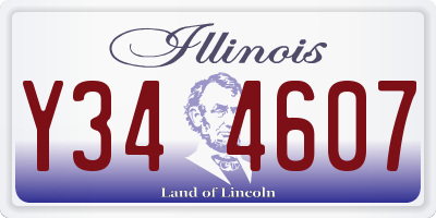 IL license plate Y344607