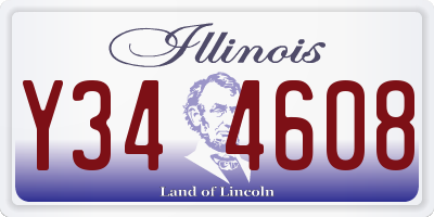 IL license plate Y344608