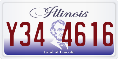IL license plate Y344616