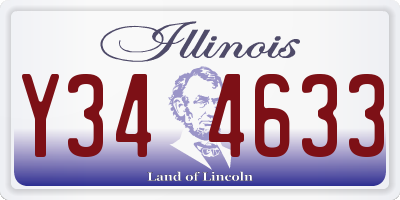 IL license plate Y344633