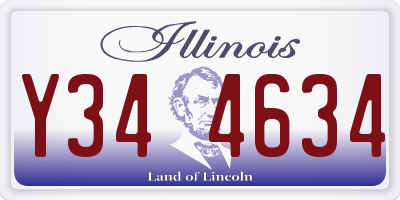 IL license plate Y344634