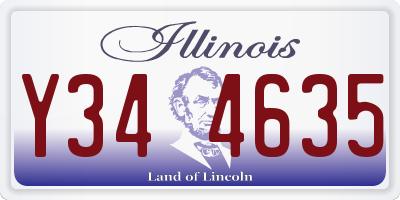 IL license plate Y344635