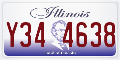 IL license plate Y344638