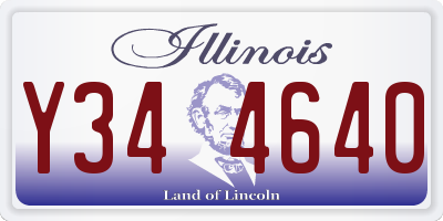 IL license plate Y344640