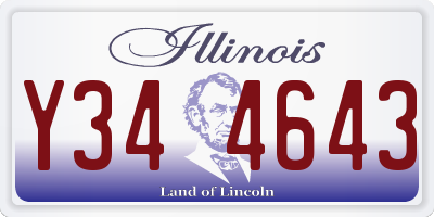 IL license plate Y344643