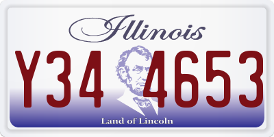 IL license plate Y344653