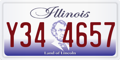 IL license plate Y344657