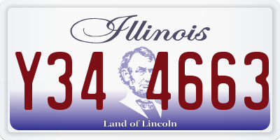 IL license plate Y344663