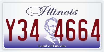 IL license plate Y344664