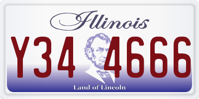 IL license plate Y344666
