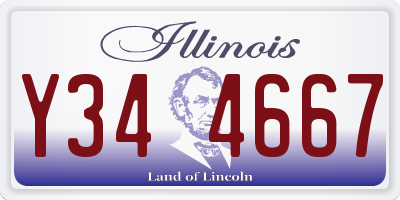 IL license plate Y344667
