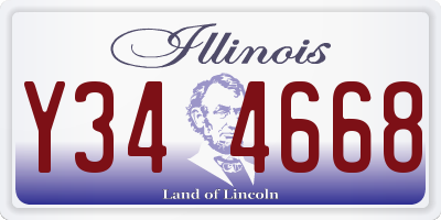 IL license plate Y344668