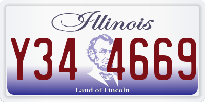 IL license plate Y344669