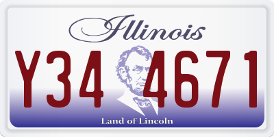 IL license plate Y344671